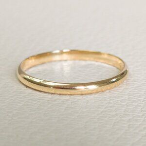 Italian 14k Gold Minimalist Band – Size 8–8.25